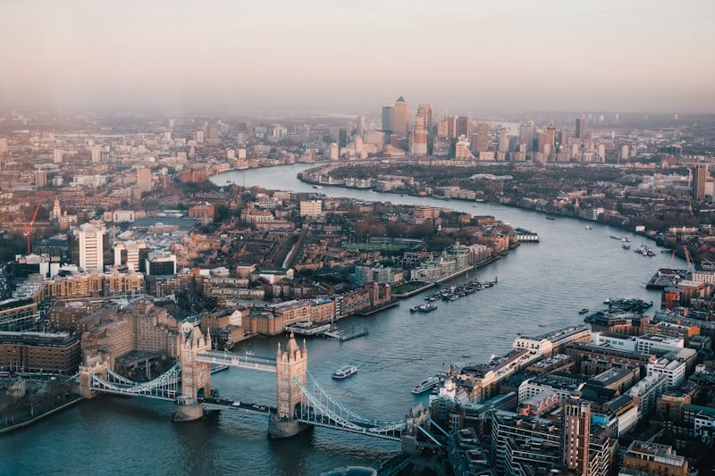 The River Thames through central London